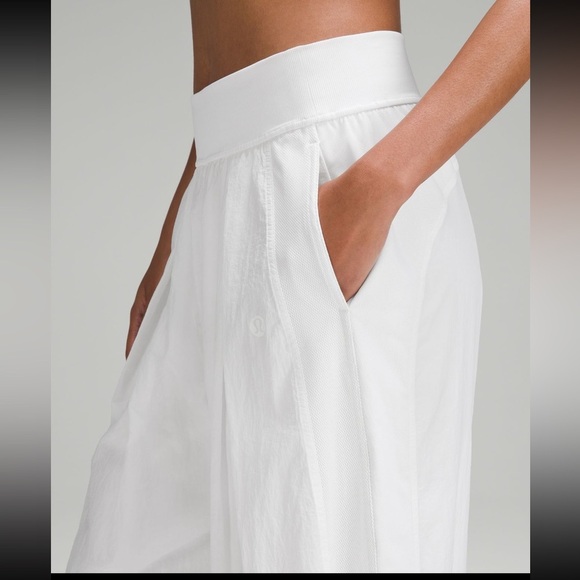 NWT Lightweight Tennis Mid-Rise Track Pant Full Length / WHITE - Picture 4 of 5